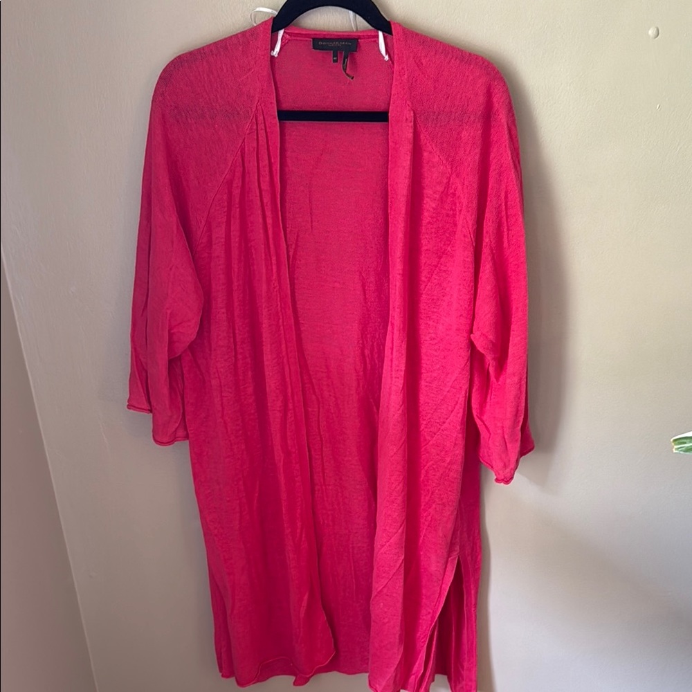 Donna Karan Fuchsia Knit Cardigan